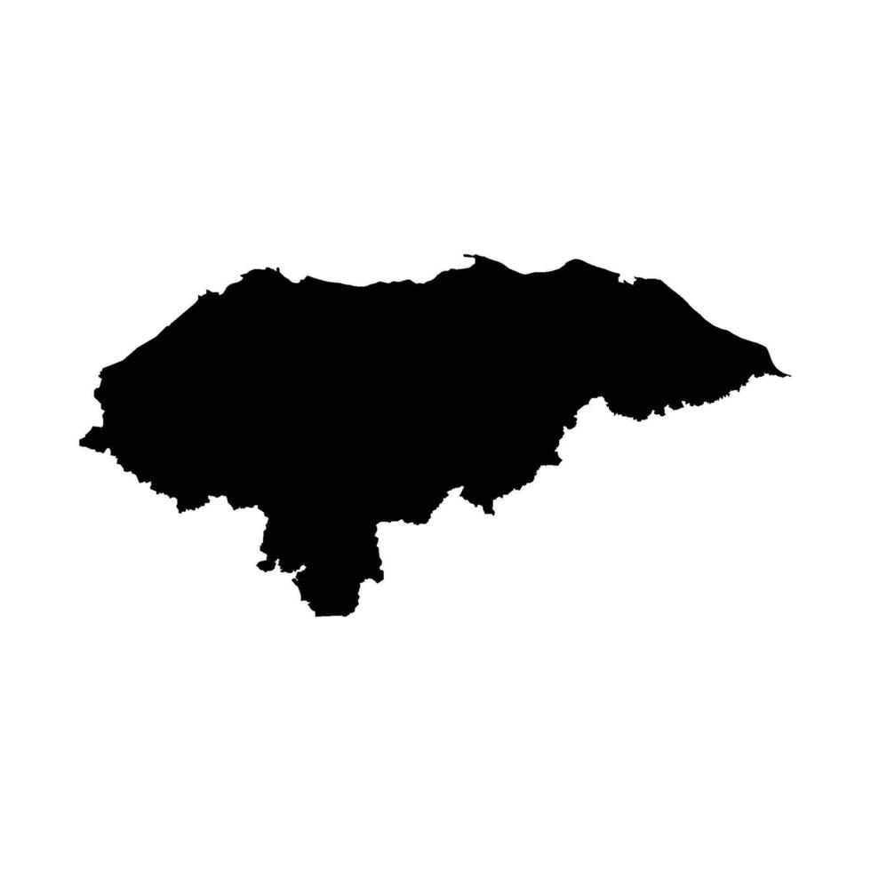 A black silhouette of the island of scotland vector