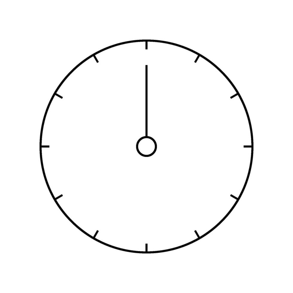 line 12 o'clock icon vector