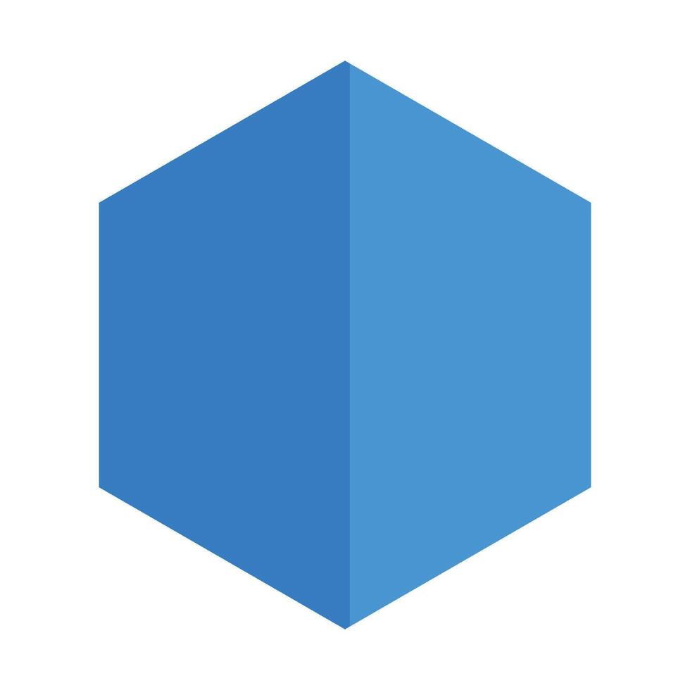 hexagon shape icon vector