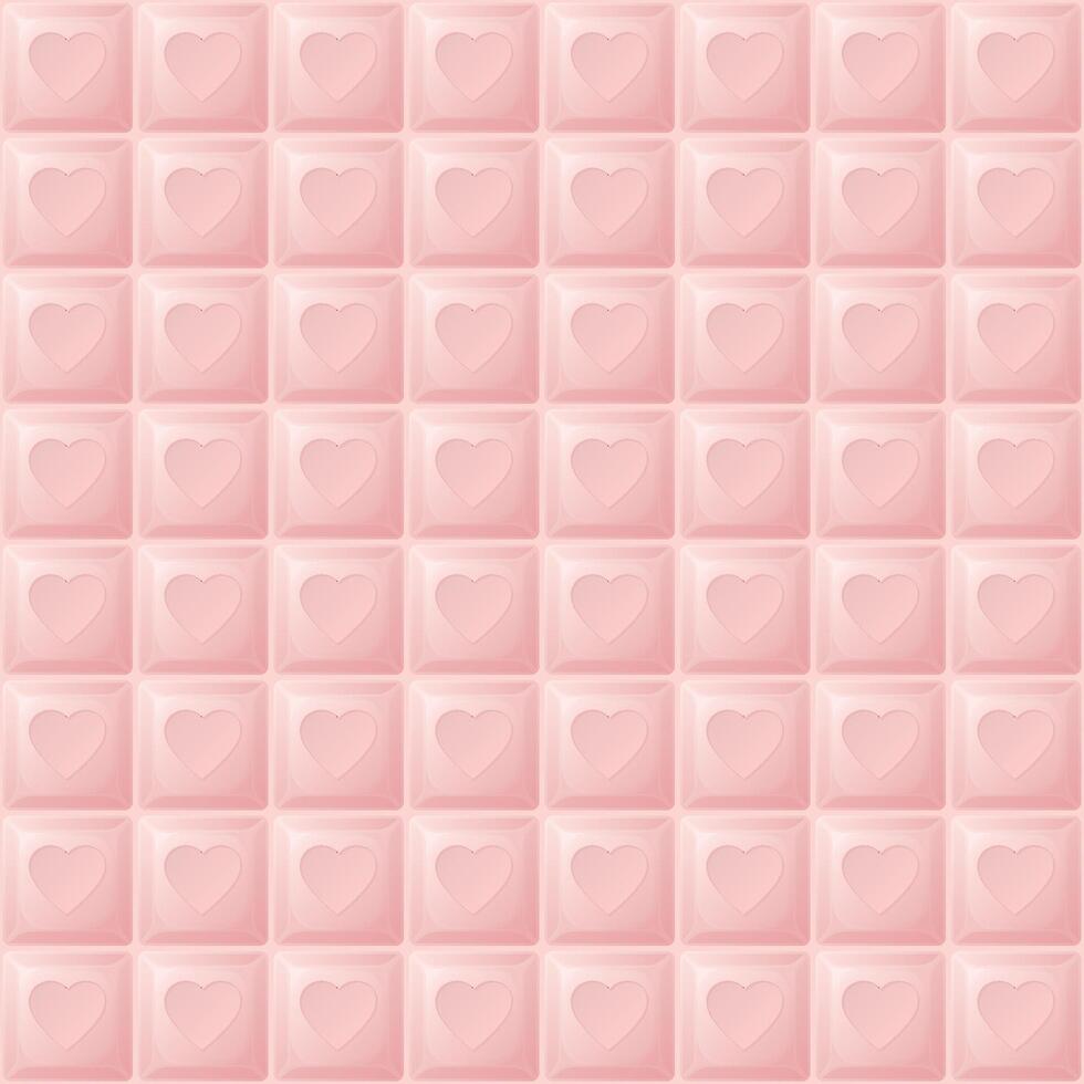 Sweetmeat strawberry flavor with heart shape seamless pattern background graphic illustration. vector