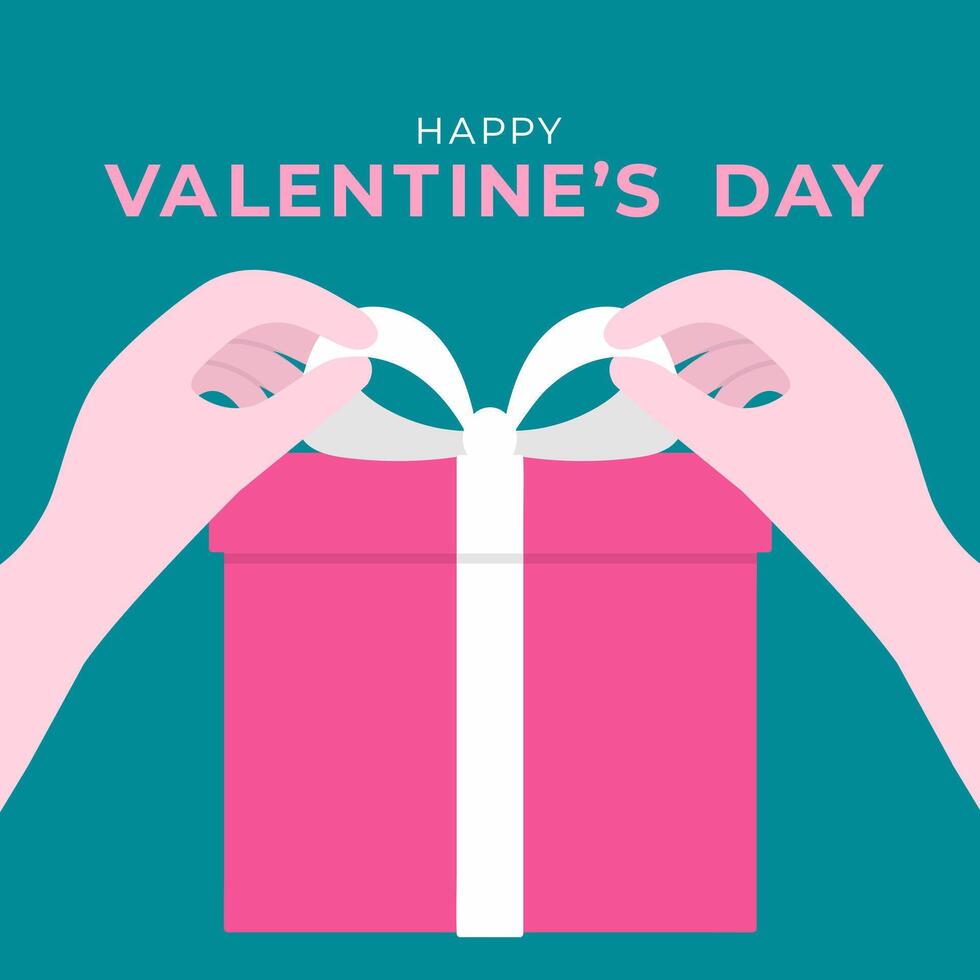 Greeting card for Happy Valentines day vector
