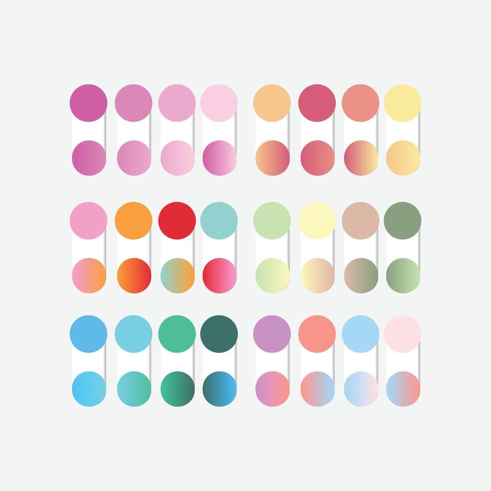 2025 color trends pantone palette catalog samples in hex and pastel rgb colour vector