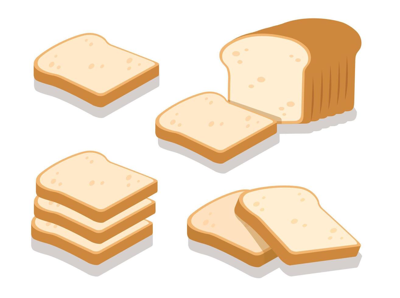 Bread sliced bakery icon vector