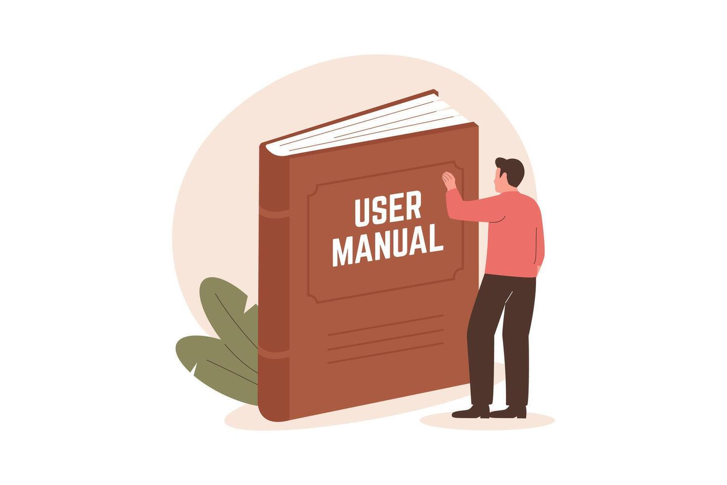 Illustration of user manual book vector