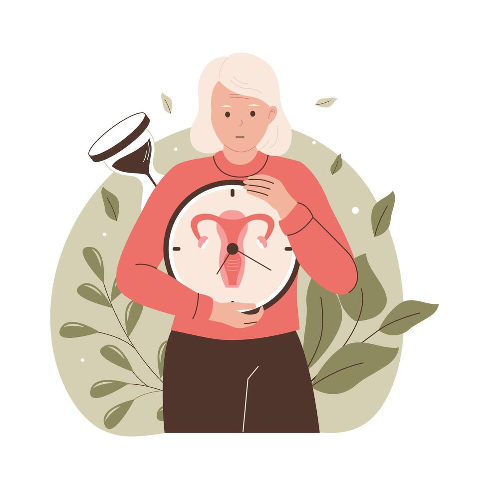 Illustration of menopause concept vector
