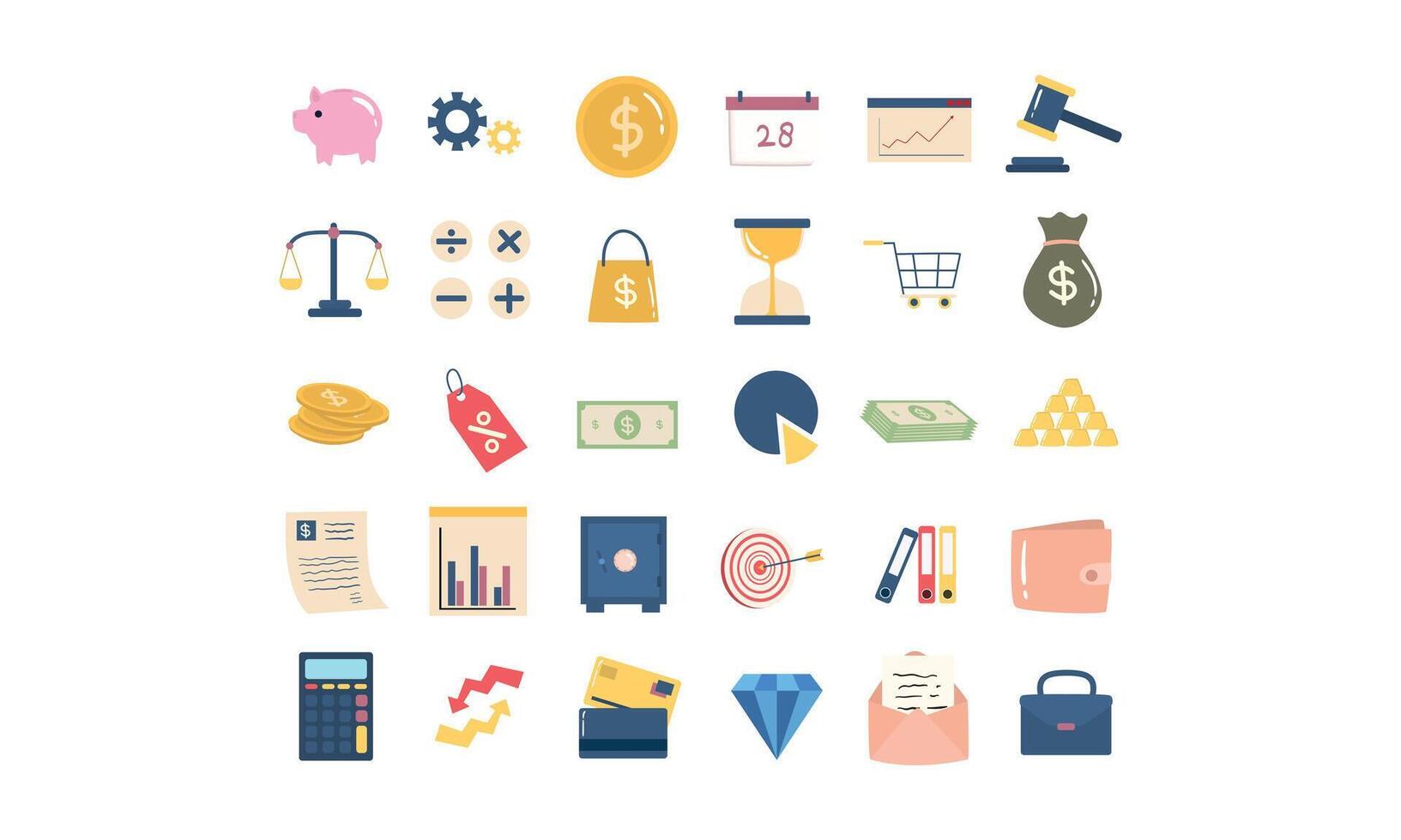 finance business collection vector