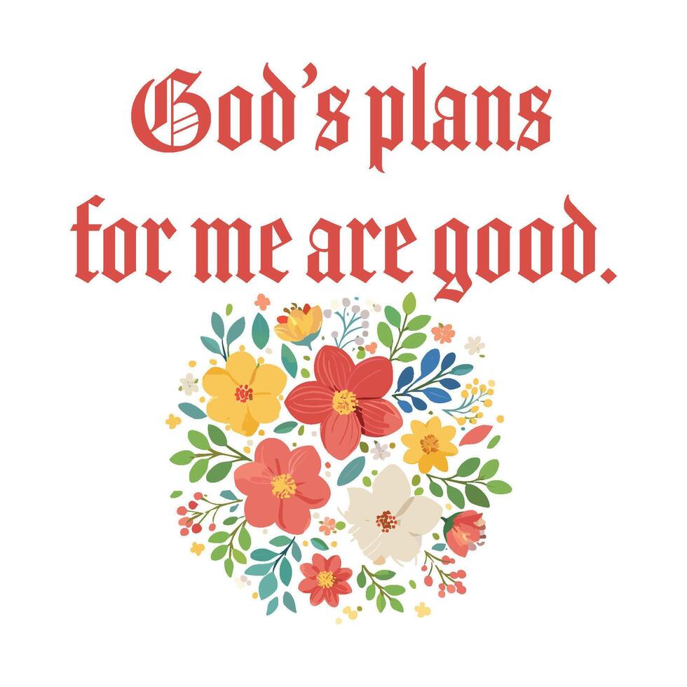 God's Plan for me are good vector