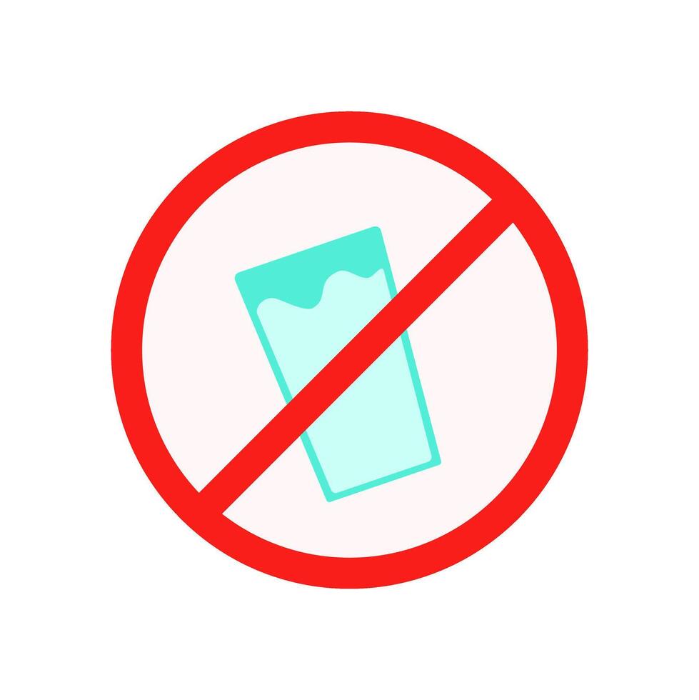 No drink during fasting sign for ramadan and islamic design. Ramadan element. Islamic element vector