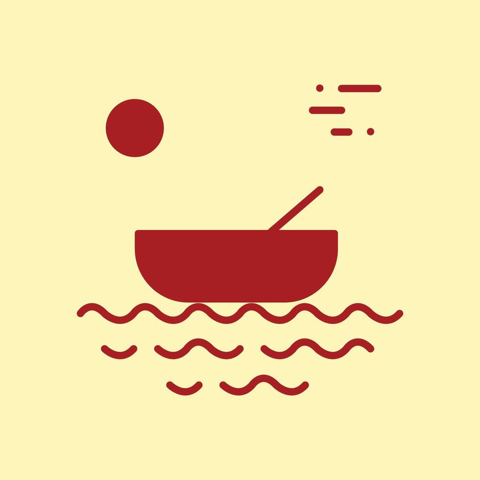 Boat trendy artwork good abstract illustration colorful valuable design vector