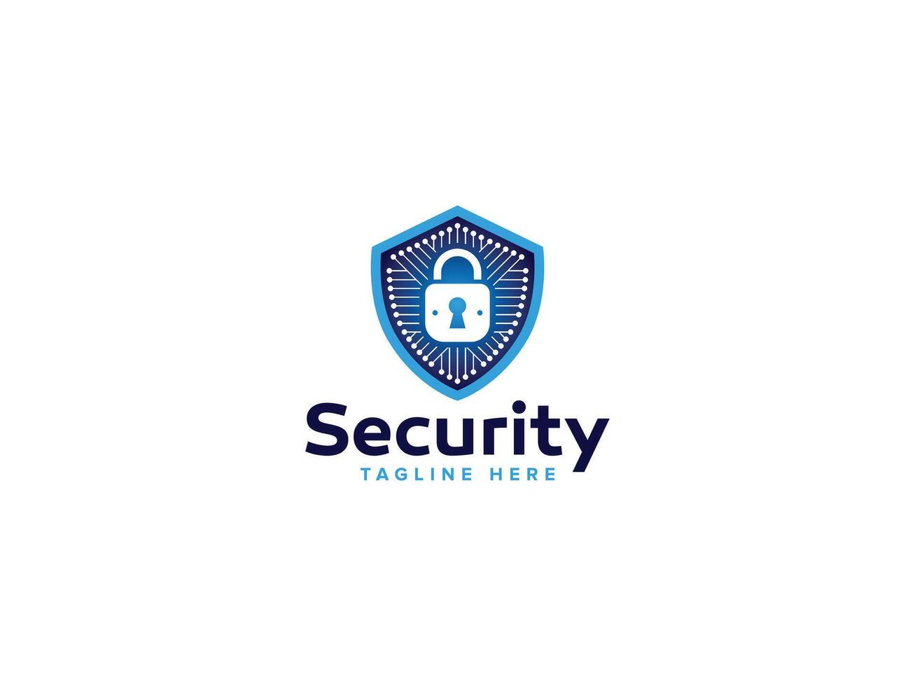 High-Tech Circuit Security Logo Pack, Advanced Protection Icons vector