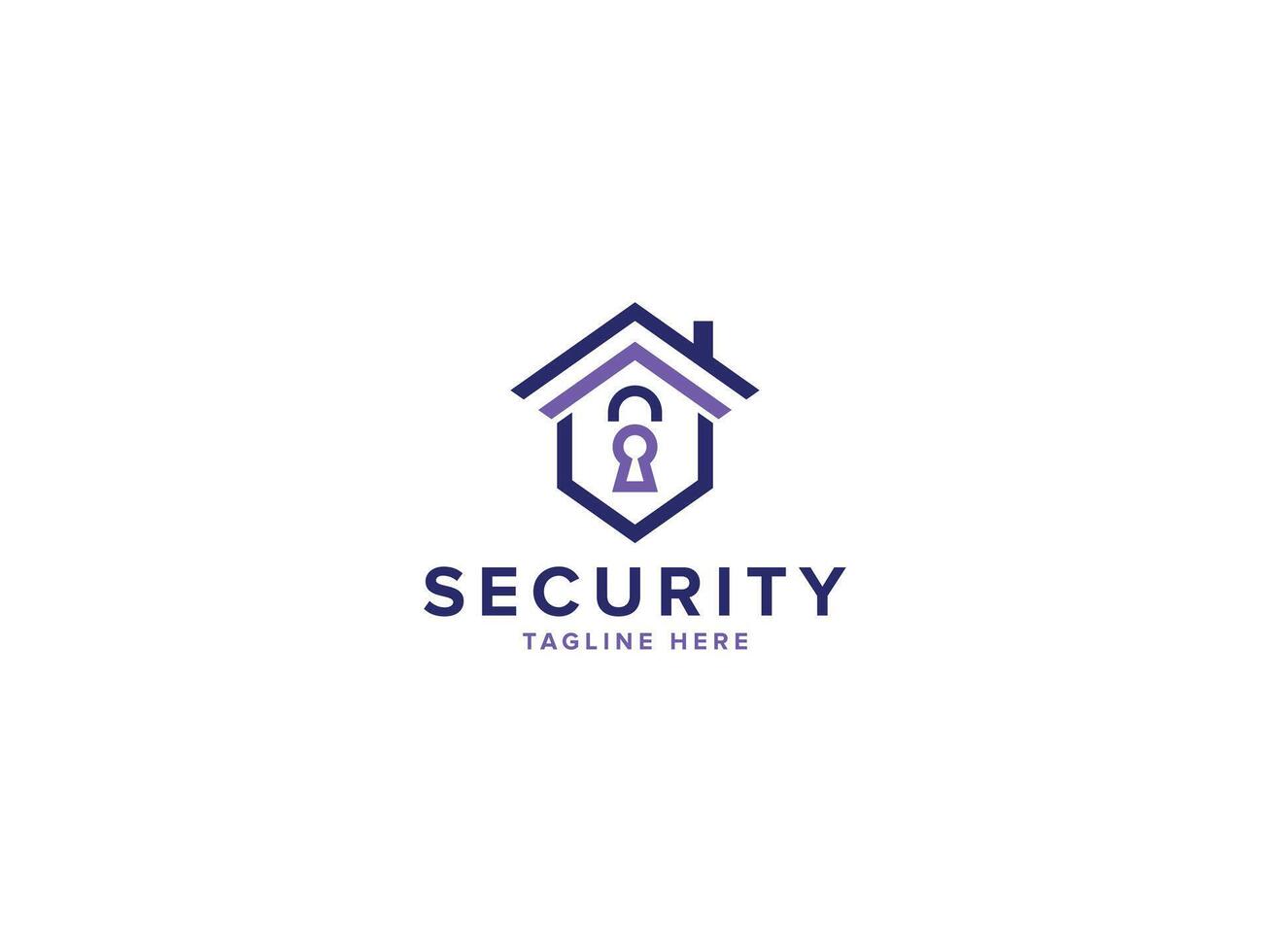 Minimalist Home Security Logo Collection, Clean and Effective Home Protection vector