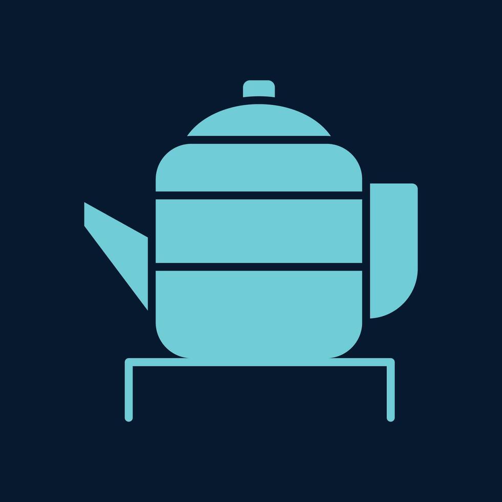 Teapot trendy artwork elegant abstract illustration colorful valuable design vector