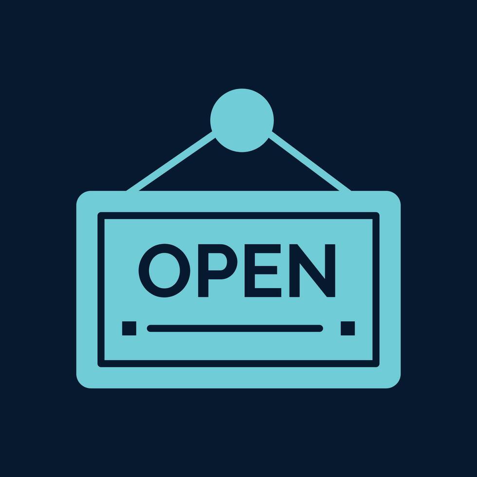 Open Sign trendy artwork elegant abstract illustration colorful valuable design vector