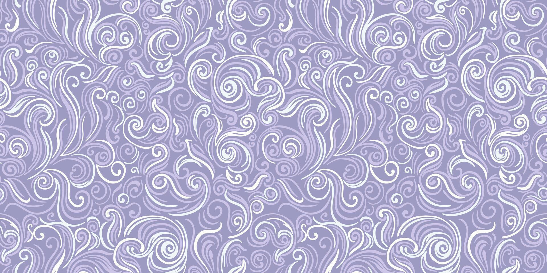 Pastel seamless pattern with abstract texture twisted line shape. hand drawing unique graphics and curved smooth lines. Contemporary ornamental texture. Simple background. vector