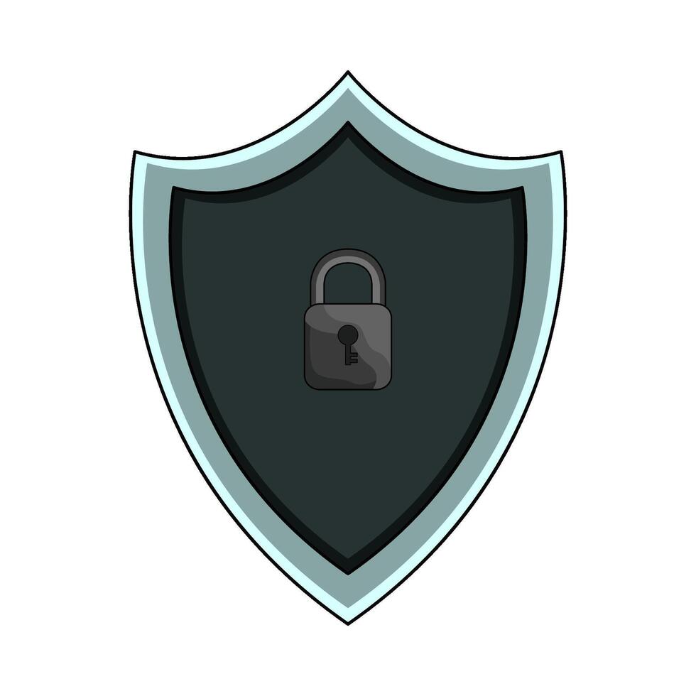 illustration of Cybersecurity Shield vector