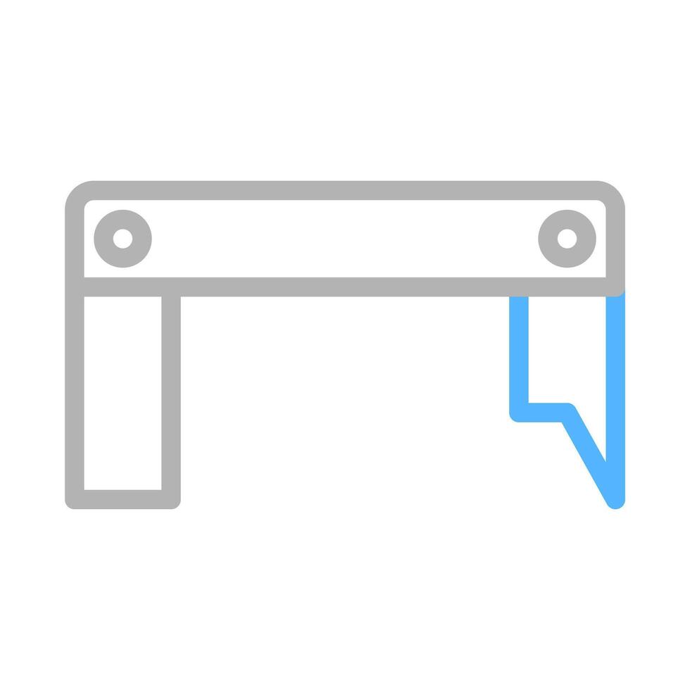 Simple illustration of a school desk. Concept of education, learning, and study. vector