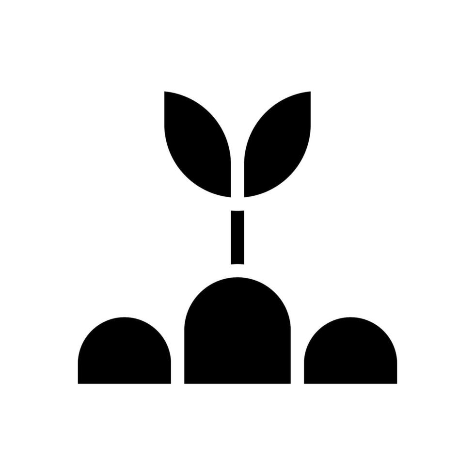 Seedling growing from soil. Concept of new life, growth, and nature. vector