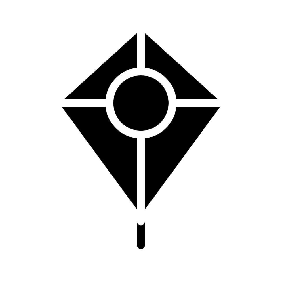 Kite icon. Concept of childhood, freedom, and play. vector