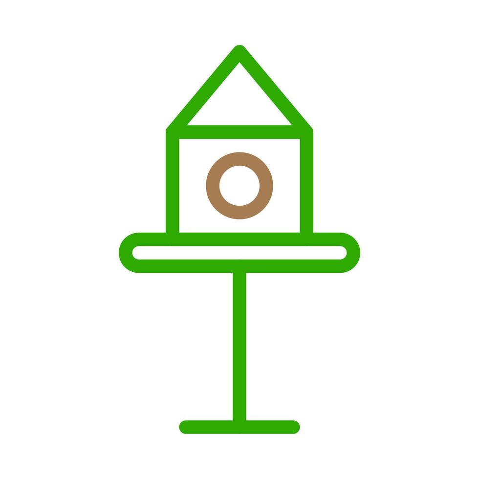 Birdhouse icon, simple outline. Concept of bird care, spring, and nature. vector