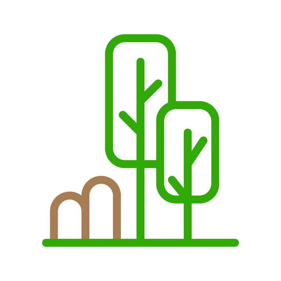 Green tree and bush icon. Concept of nature, ecology, and environment. vector