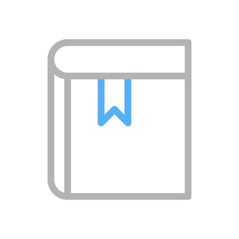 Book with bookmark icon. Concept of reading, education, and knowledge. vector