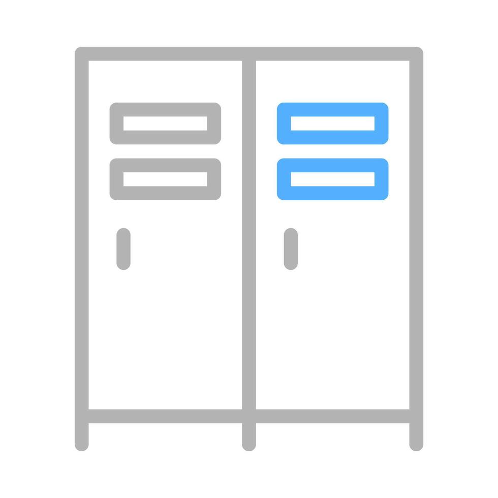 School or gym locker icon. Concept of storage, security, and organization. vector
