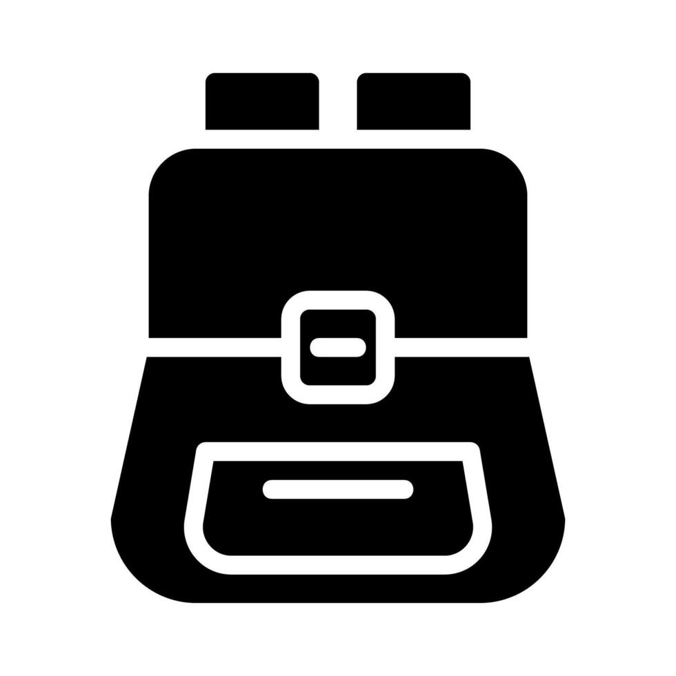 Backpack rucksack icon. Concept of travel, hiking, and adventure. vector
