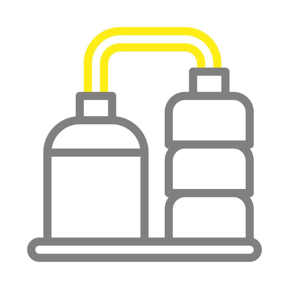 Distillation icon. Concept of chemical process, purification, and separation. vector