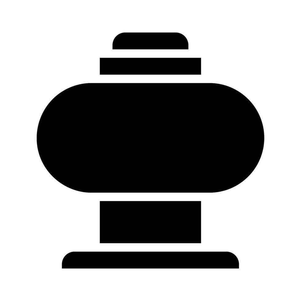 Mooring bollard silhouette. Concept of maritime, navigation, and safety. vector