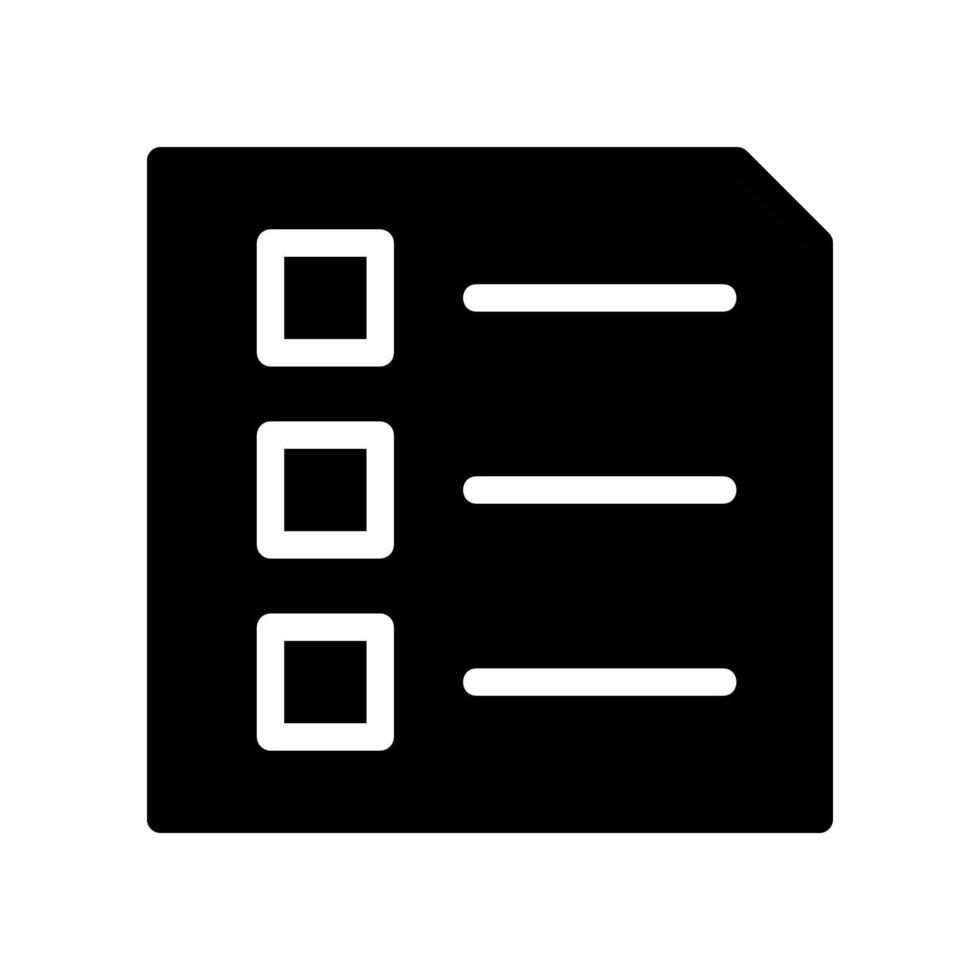Checklist icon, to do list concept, survey, or exam symbol. vector