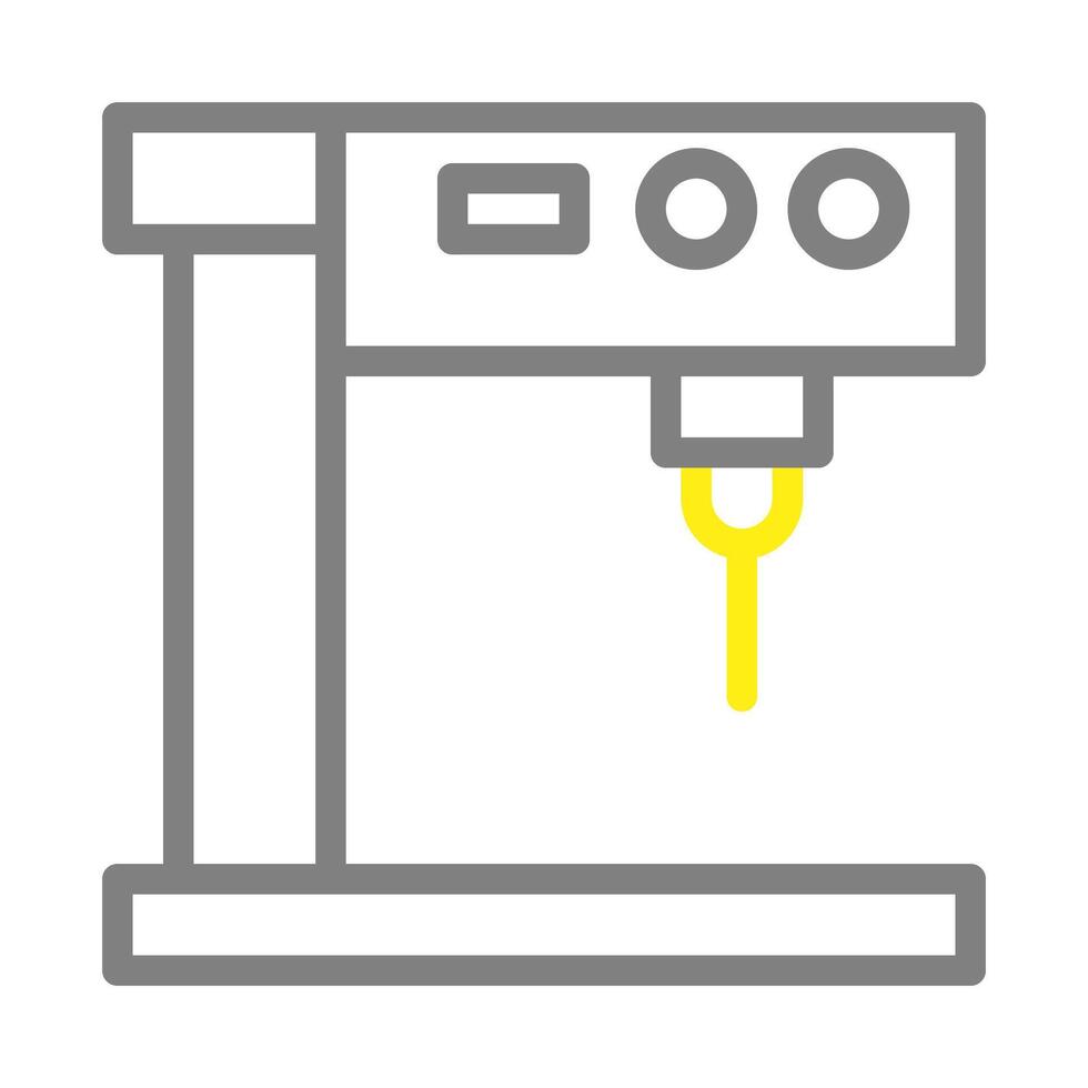 Drill press icon. Concept of industrial equipment and manufacturing. vector