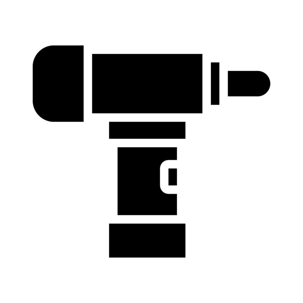 Flashlight icon silhouette. Concept of light, electricity, and portable. vector