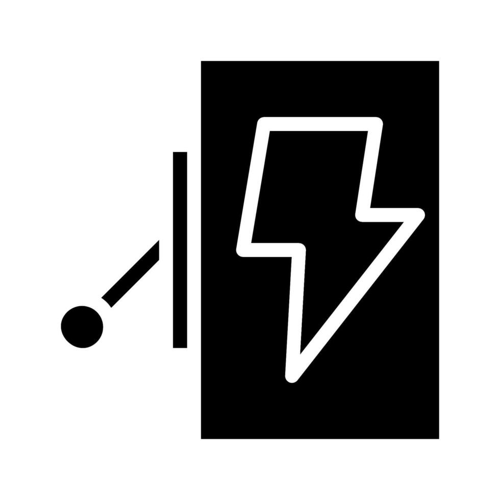Electric switch with lightning bolt symbol. Concept of power, energy, and electricity. vector