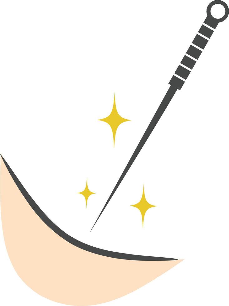Shining Acupuncture needle illustration image logo symbol vector