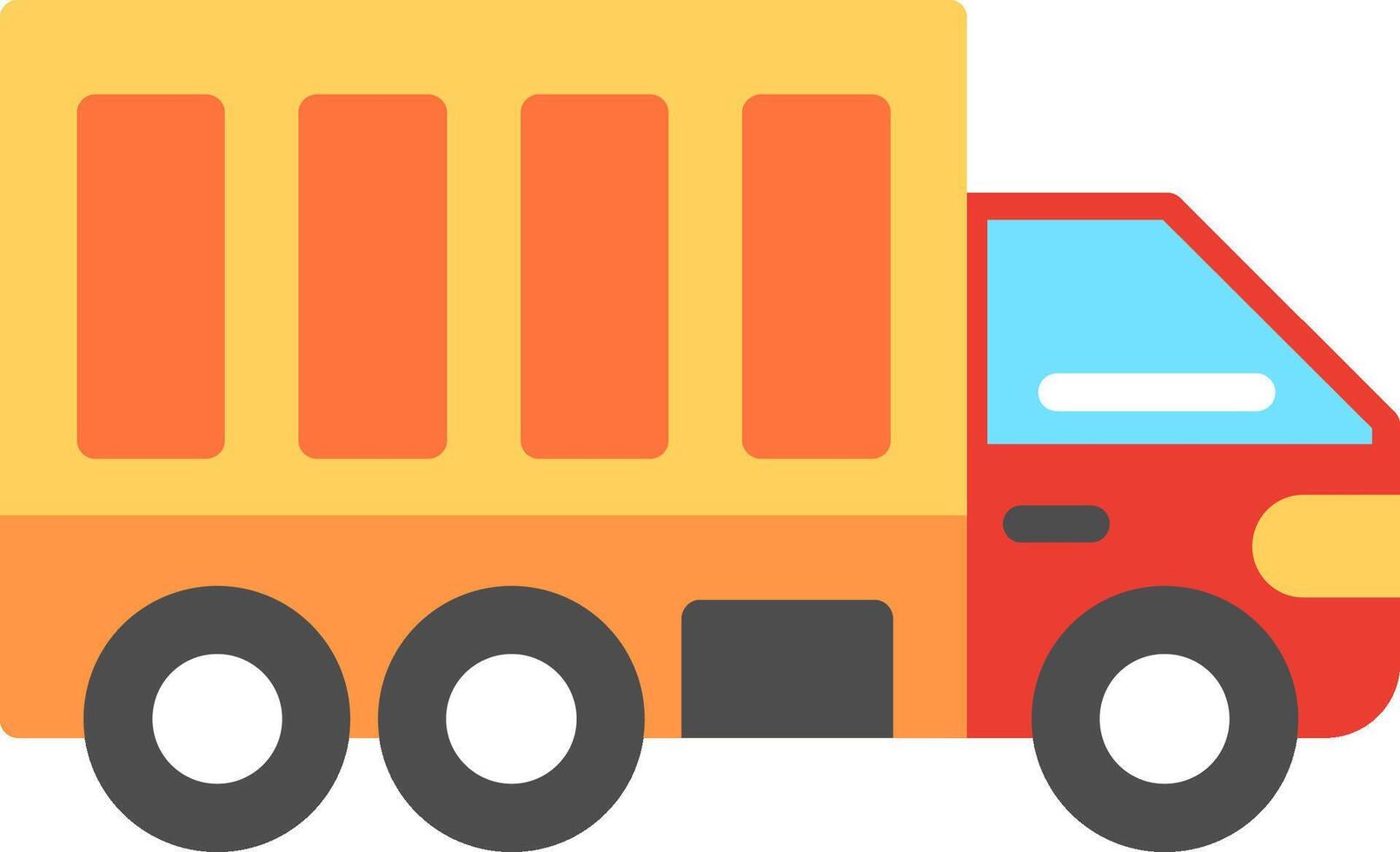 Truck Flat Illustration Icon Design vector