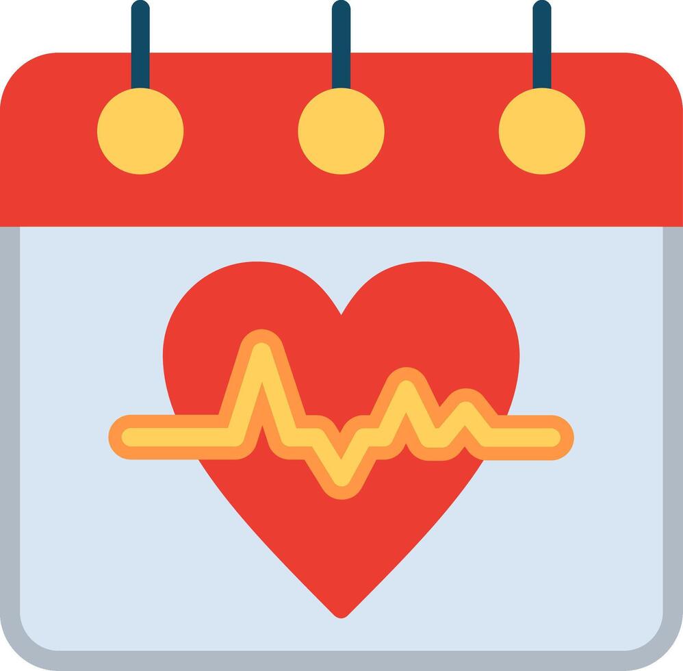 Heart rate Flat Style Illustration vector