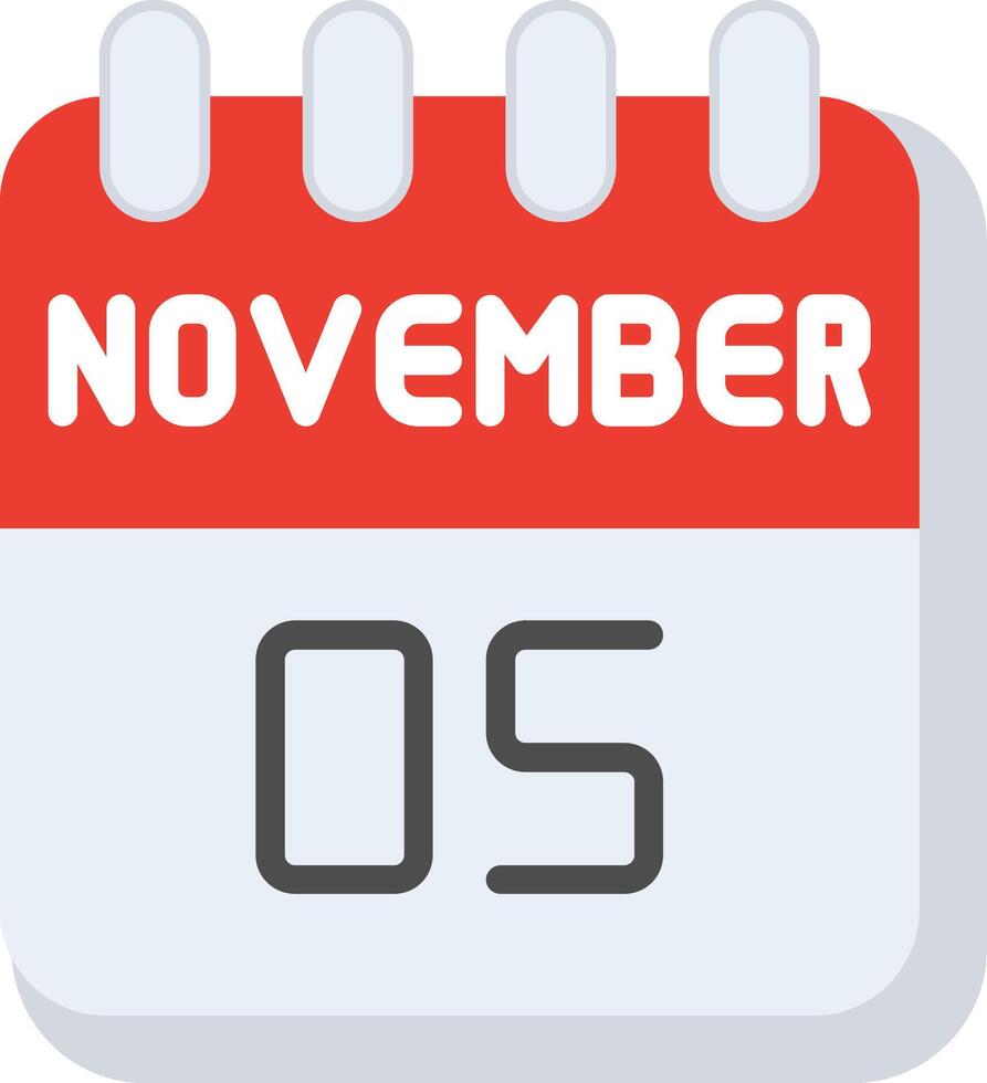 Calendar november 5th vector