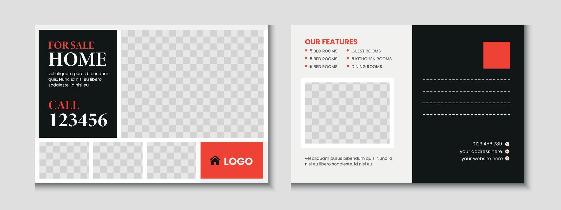 Real Estate Marketing Card vector