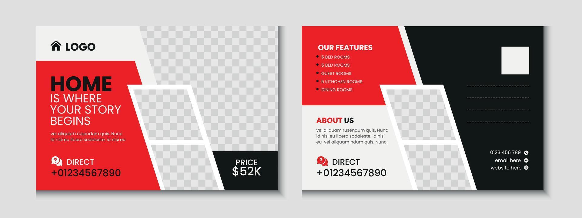 Elegant Real Estate Card vector