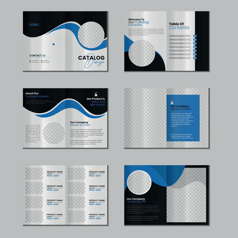 Corporate Catalog Template Layout vector