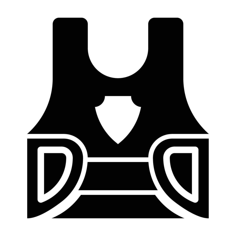 Bullet Proof Vest Icon Design vector