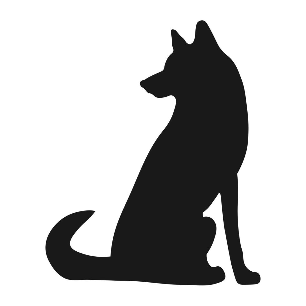 Wolf silhouette animal vector