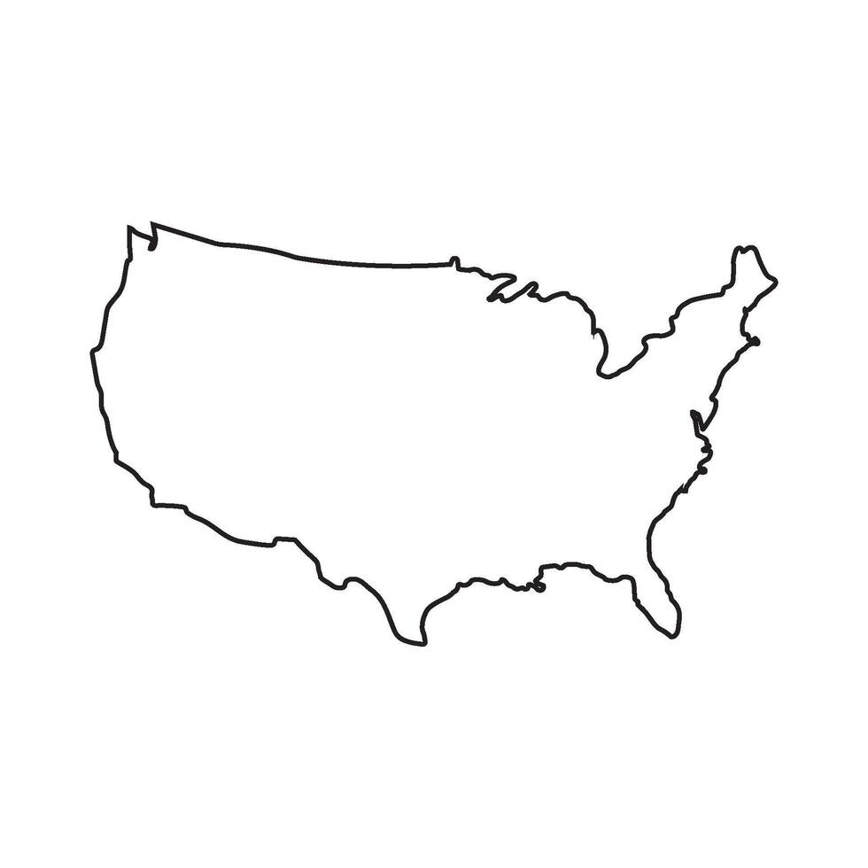 United States Map Icon Design vector
