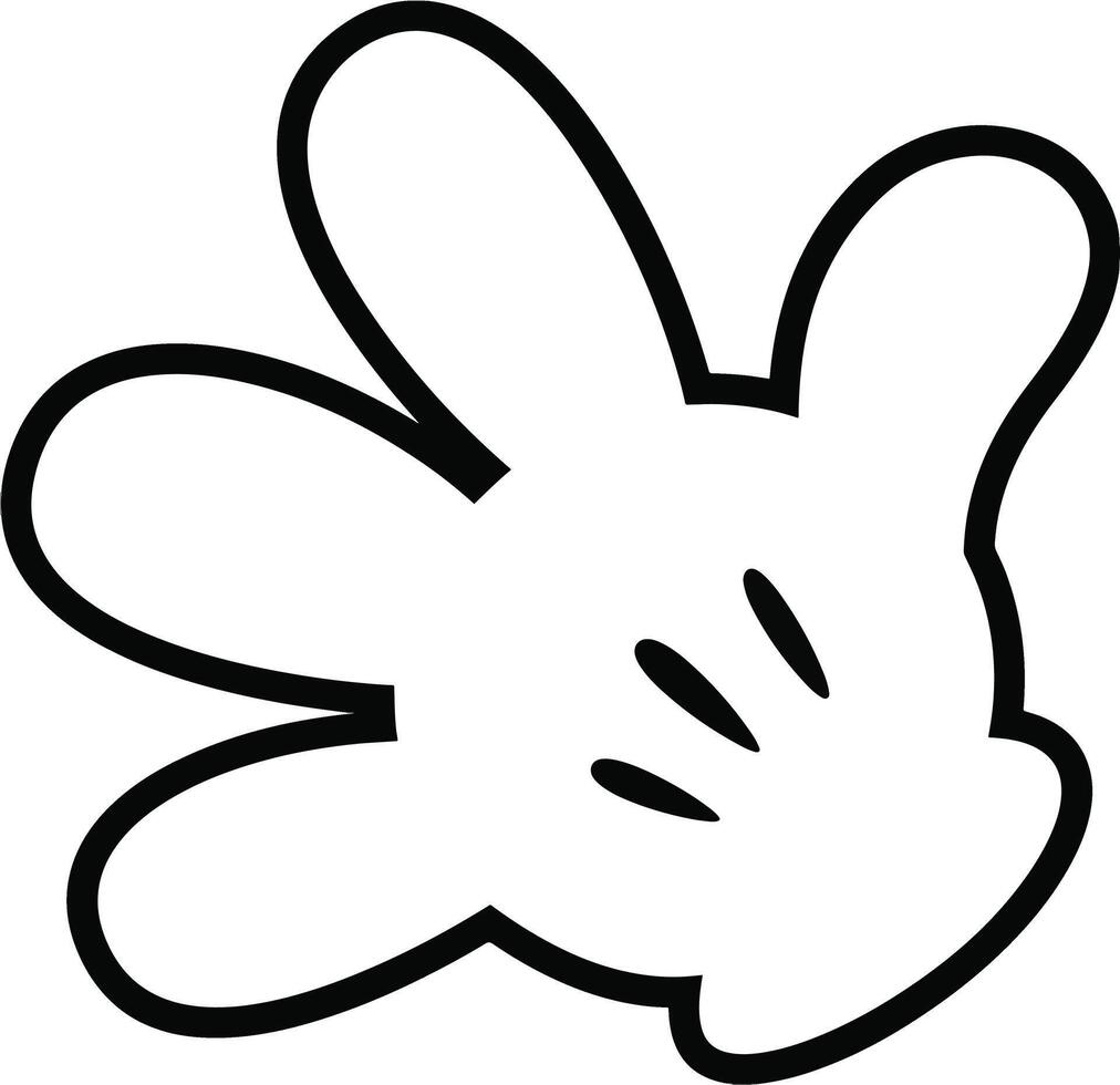 Finger print mickey mouse vector