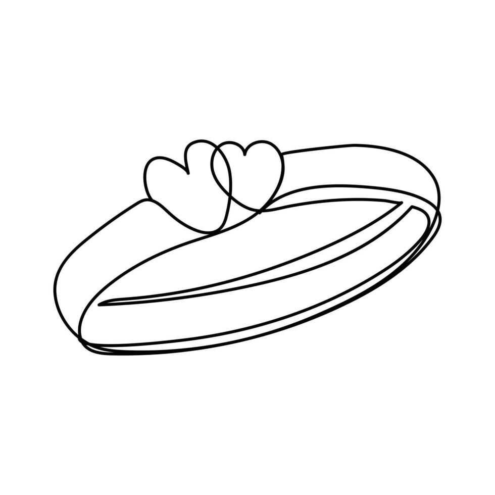 A continuous pattern of one rings. An icon of wedding rings on a white background. vector