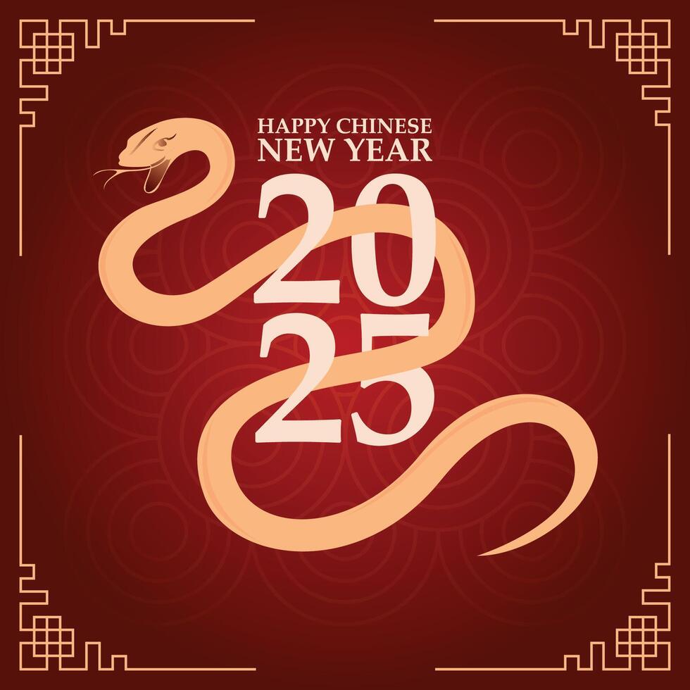 Chinese new year 2025 background vector