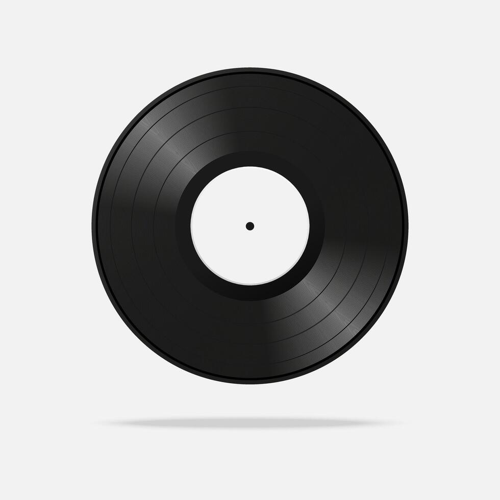 Realistic vinyl record isolated on white background vector