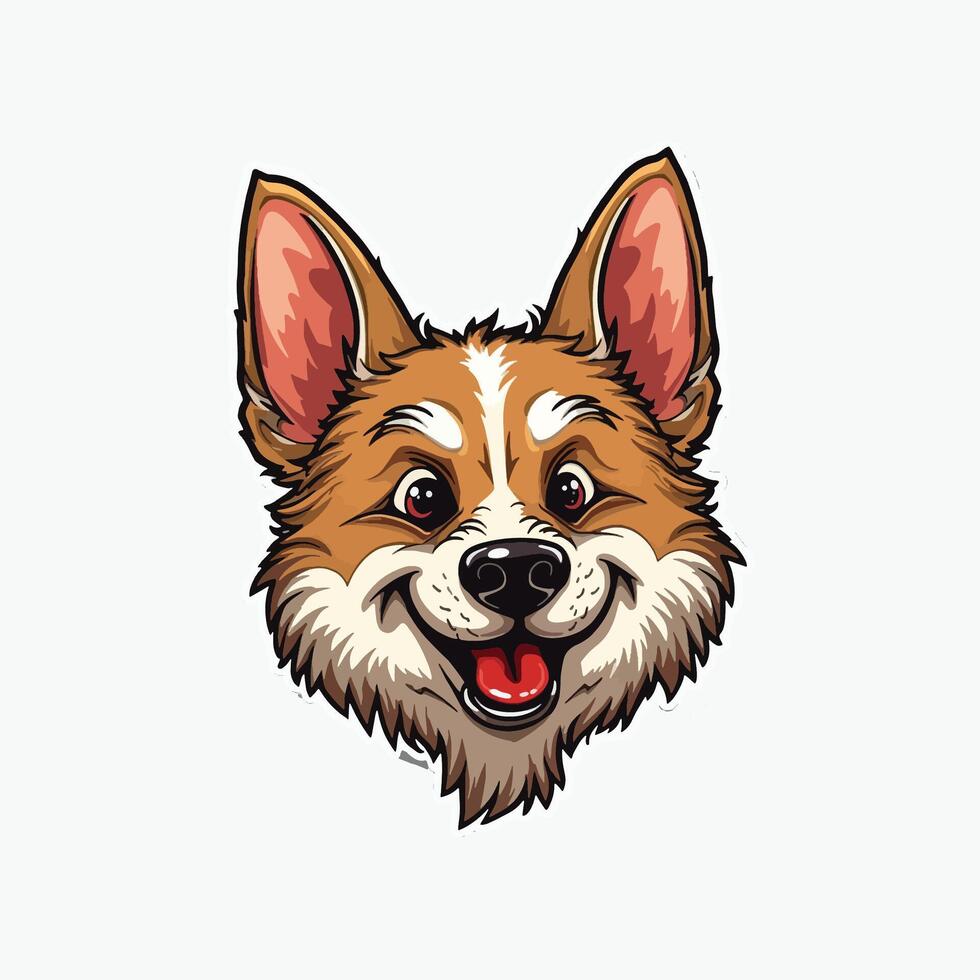 Cute Dog with a Smiling Expression vector