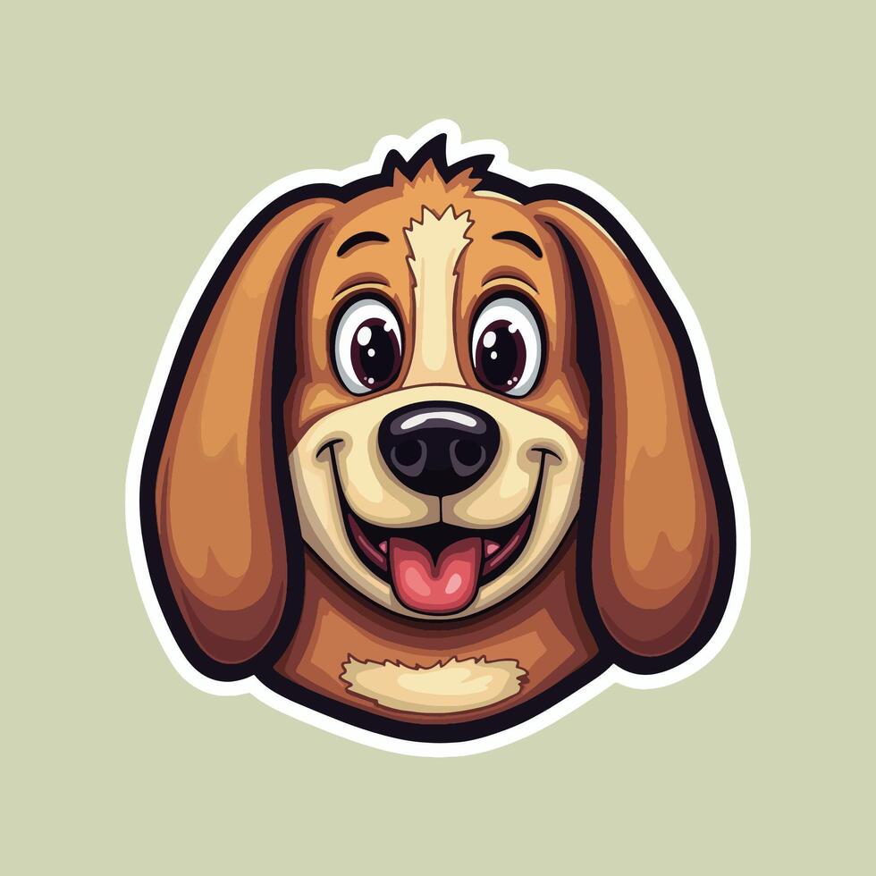 Happy Dog Illustration with a Cheerful Expression vector