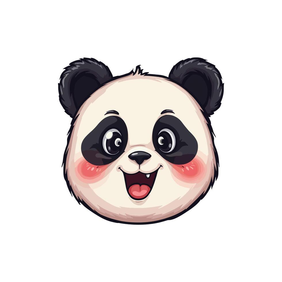 Happy Panda Illustration with a Cheerful Expression vector